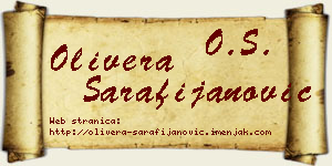 Olivera Sarafijanović vizit kartica